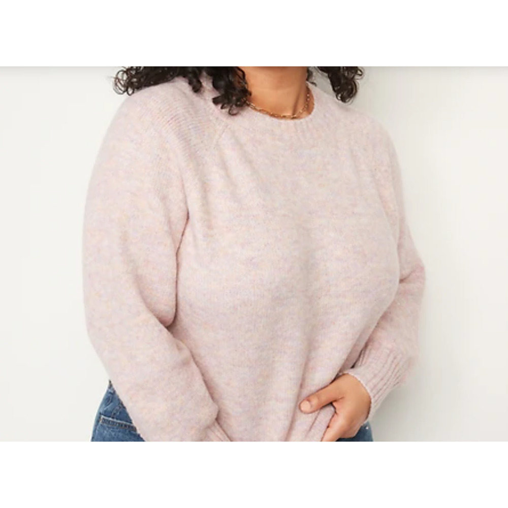 OLD NAVY Light Pink Soft Pullover Knit Sweater Size L NWT